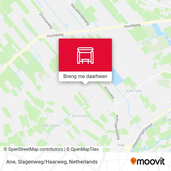 Ane, Slagenweg/Haarweg kaart