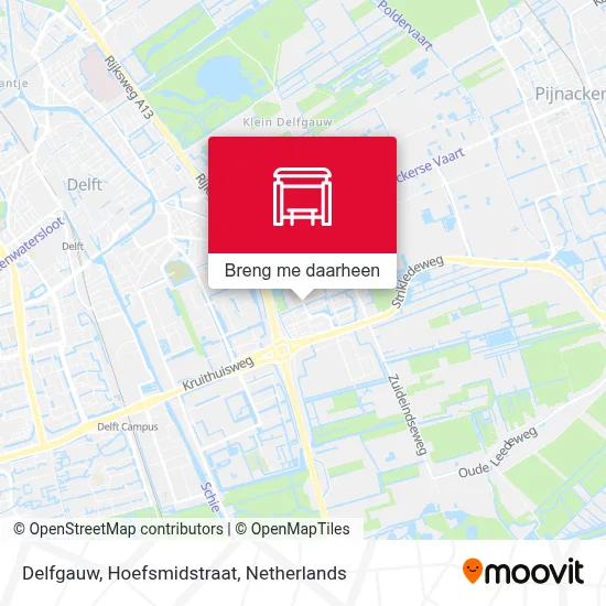 Delfgauw, Hoefsmidstraat kaart