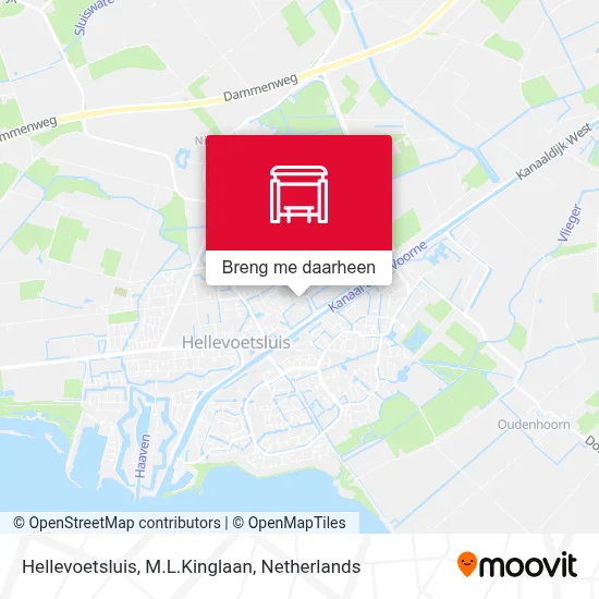 Hellevoetsluis, M.L.Kinglaan kaart