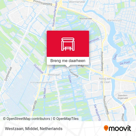 Westzaan, Middel kaart