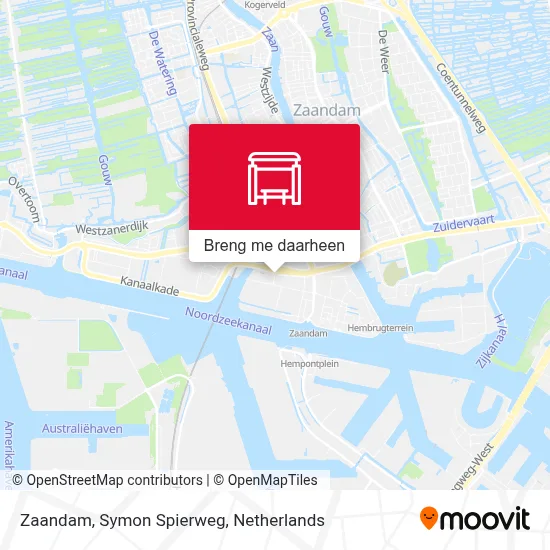 Zaandam, Symon Spierweg kaart