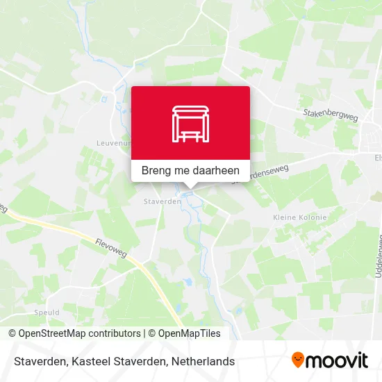 Staverden, Kasteel Staverden kaart