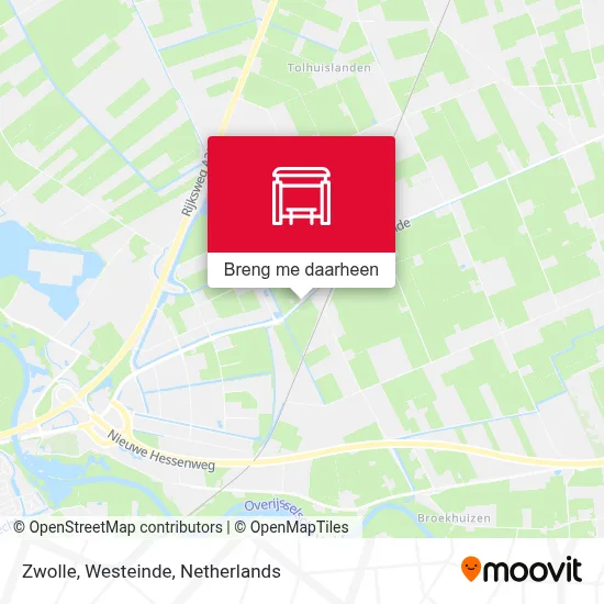 Zwolle, Westeinde kaart