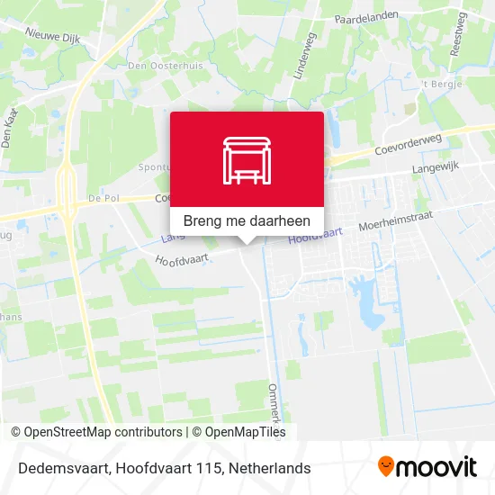 Dedemsvaart, Hoofdvaart 115 kaart