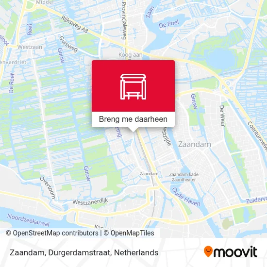 Zaandam, Durgerdamstraat kaart