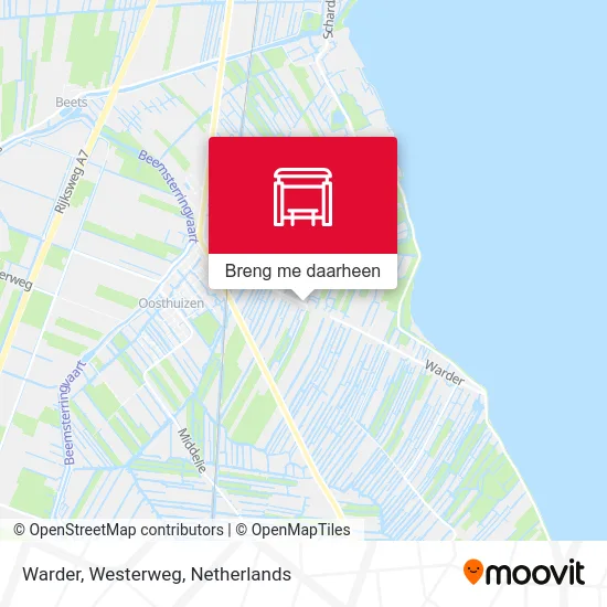 Warder, Westerweg kaart