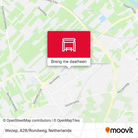 Wezep, A28/Rondweg kaart