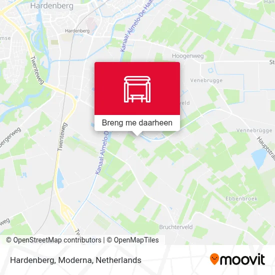 Hardenberg, Moderna kaart