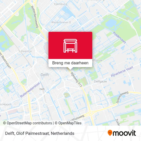 Delft, Olof Palmestraat kaart