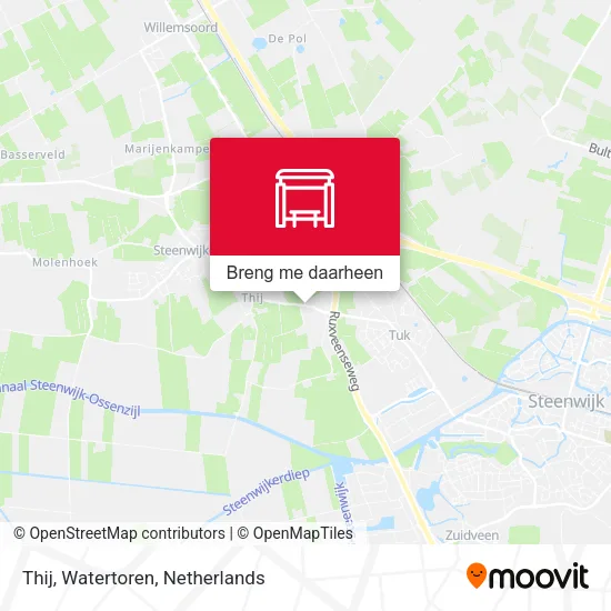 Thij, Watertoren kaart