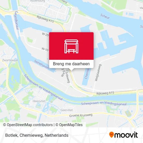 Botlek, Chemieweg kaart