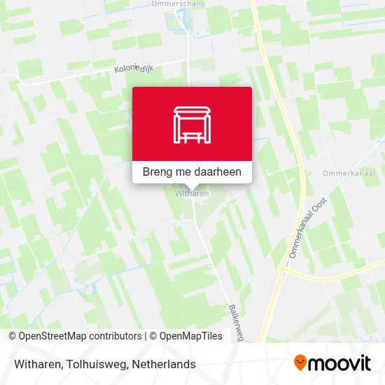 Witharen, Tolhuisweg kaart