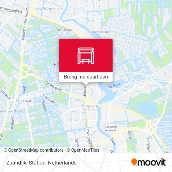 Zaandijk, Station kaart