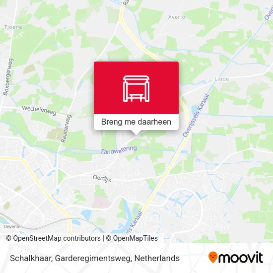 Schalkhaar, Garderegimentsweg kaart