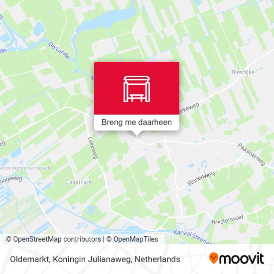 Oldemarkt, Koningin Julianaweg kaart