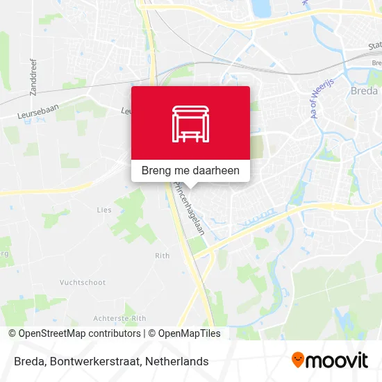 Breda, Bontwerkerstraat kaart