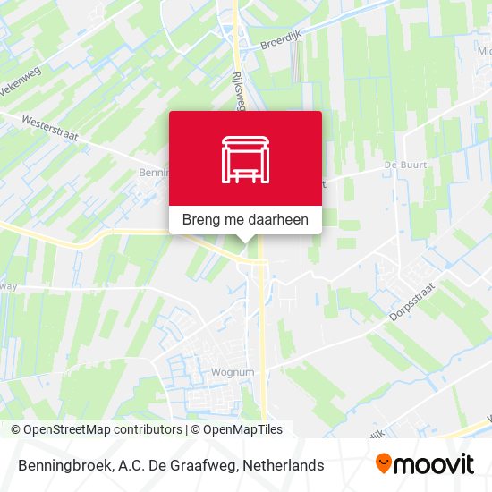 Benningbroek, A.C. De Graafweg kaart