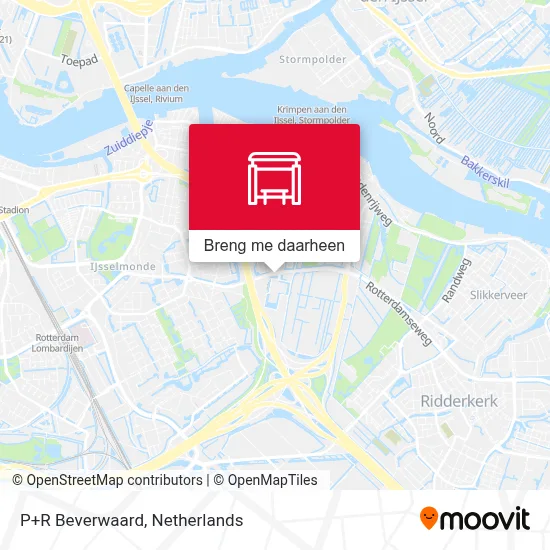 P+R Beverwaard kaart