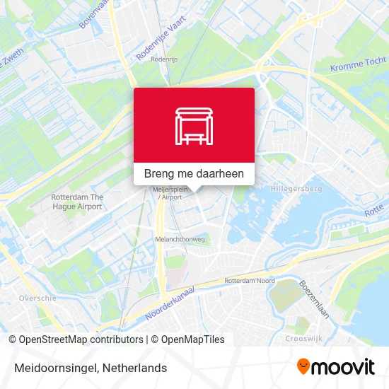 Meidoornsingel kaart