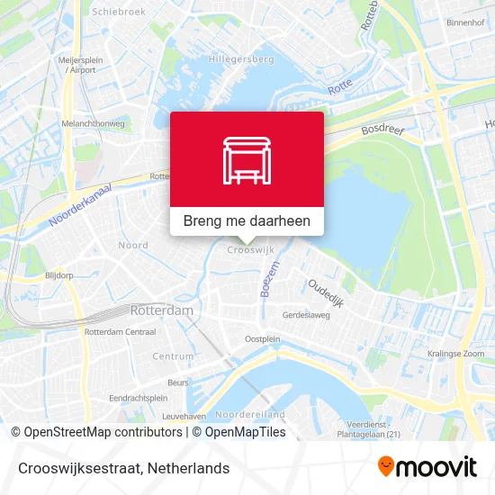 Crooswijksestraat kaart
