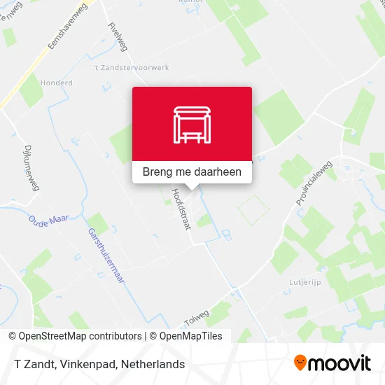 T Zandt, Vinkenpad kaart