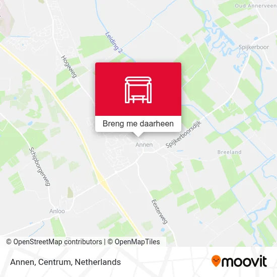 Annen, Centrum kaart