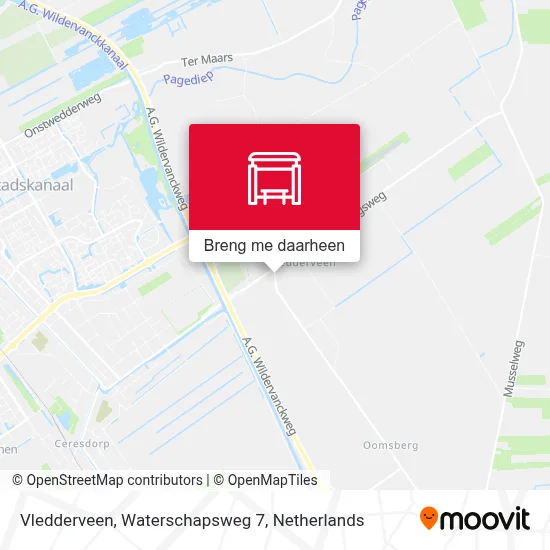 Vledderveen, Waterschapsweg 7 kaart