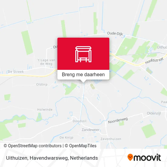 Uithuizen, Havendwarsweg kaart