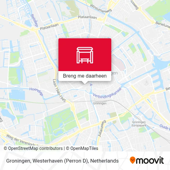 Groningen, Westerhaven (Perron D) kaart