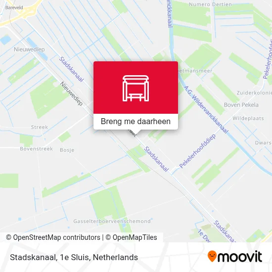 Stadskanaal, 1e Sluis kaart
