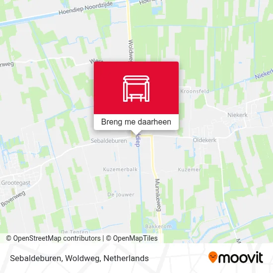 Sebaldeburen, Woldweg kaart