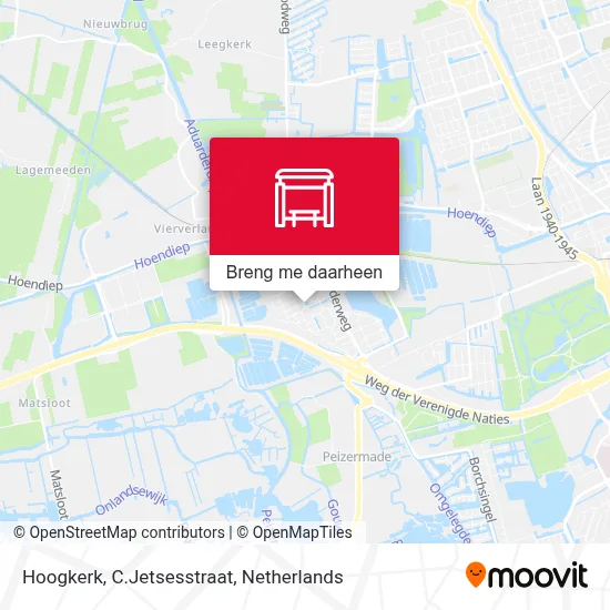 Hoogkerk, C.Jetsesstraat kaart
