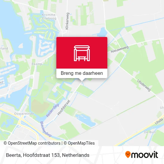 Beerta, Hoofdstraat 153 kaart