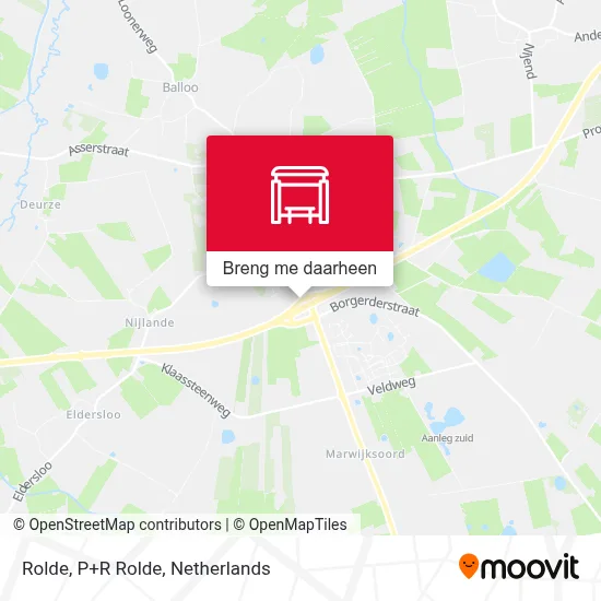 Rolde, P+R Rolde kaart