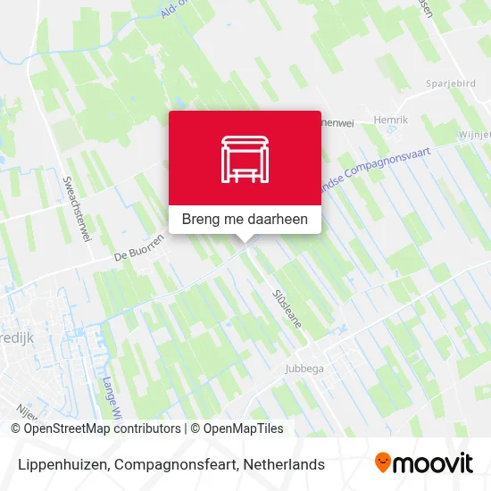 Lippenhuizen, Compagnonsfeart kaart