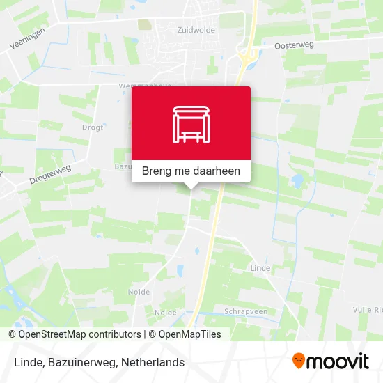 Linde, Bazuinerweg kaart