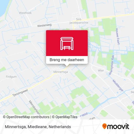 Minnertsga, Miedleane kaart