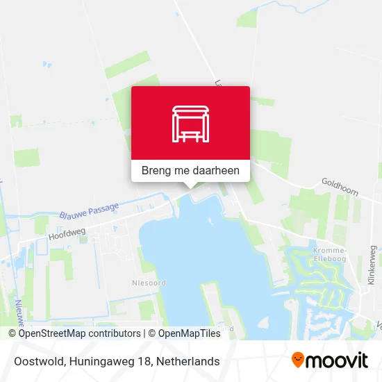 Oostwold, Huningaweg 18 kaart