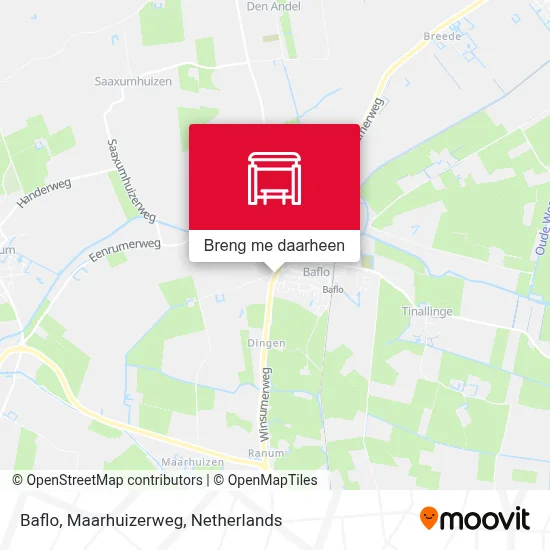 Baflo, Maarhuizerweg kaart