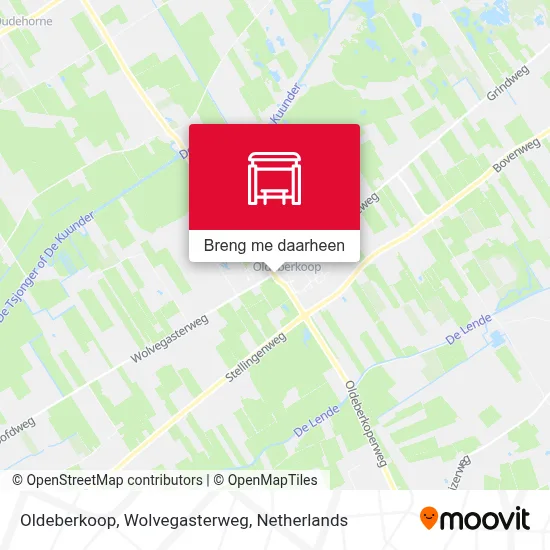 Oldeberkoop, Wolvegasterweg kaart