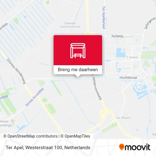Ter Apel, Westerstraat 100 kaart