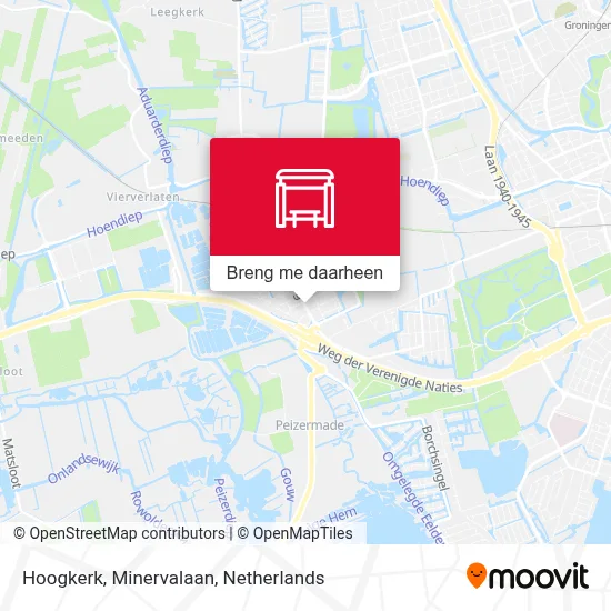 Hoogkerk, Minervalaan kaart