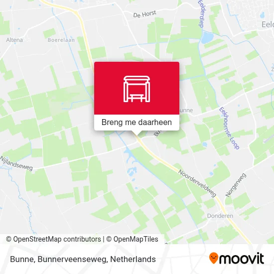 Bunne, Bunnerveenseweg kaart
