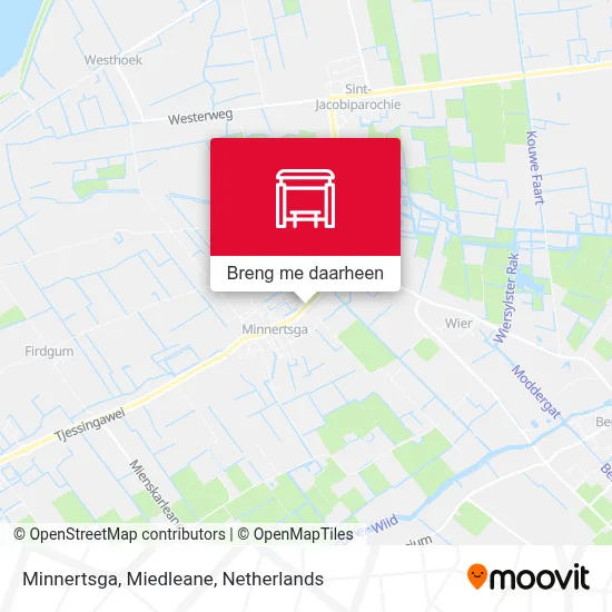 Minnertsga, Miedleane kaart