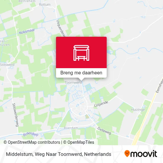 Middelstum, Weg Naar Toornwerd kaart