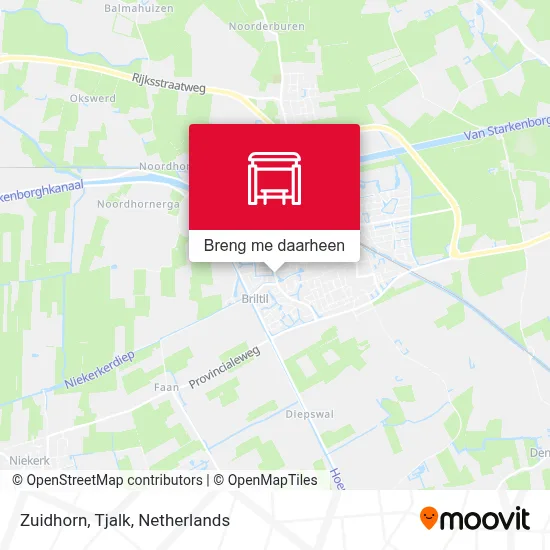 Zuidhorn, Tjalk kaart