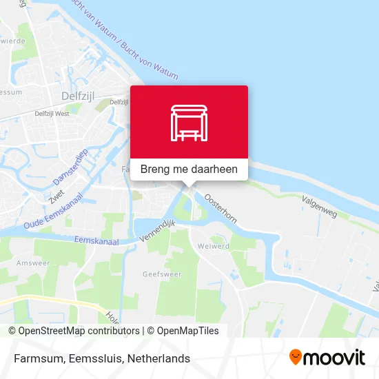 Farmsum, Eemssluis kaart