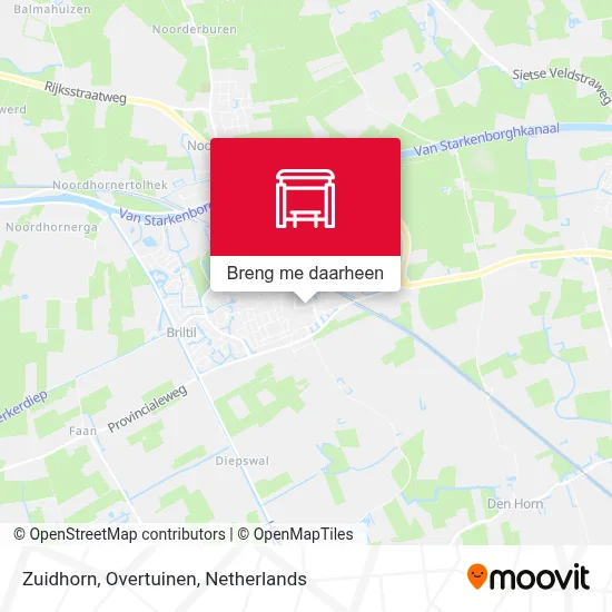 Zuidhorn, Overtuinen kaart
