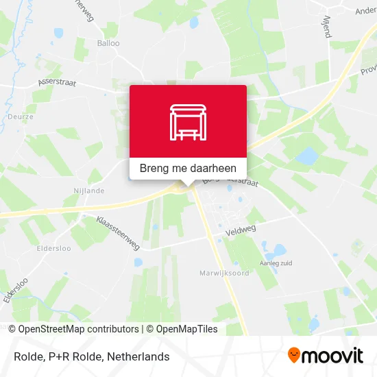 Rolde, P+R Rolde kaart