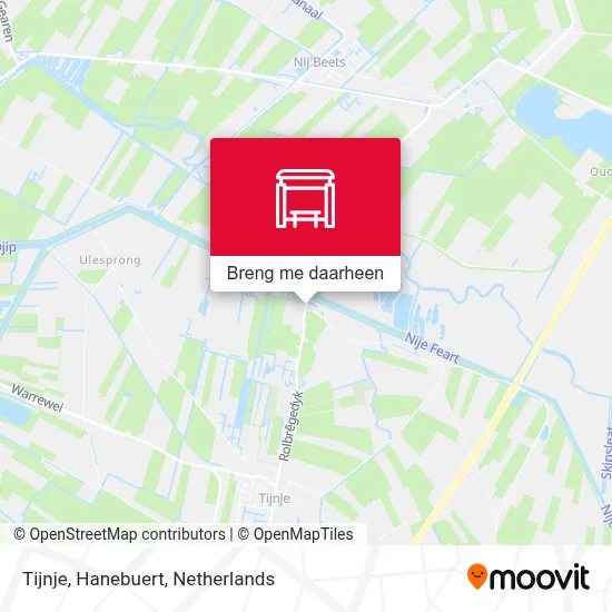 Tijnje, Hanebuert kaart